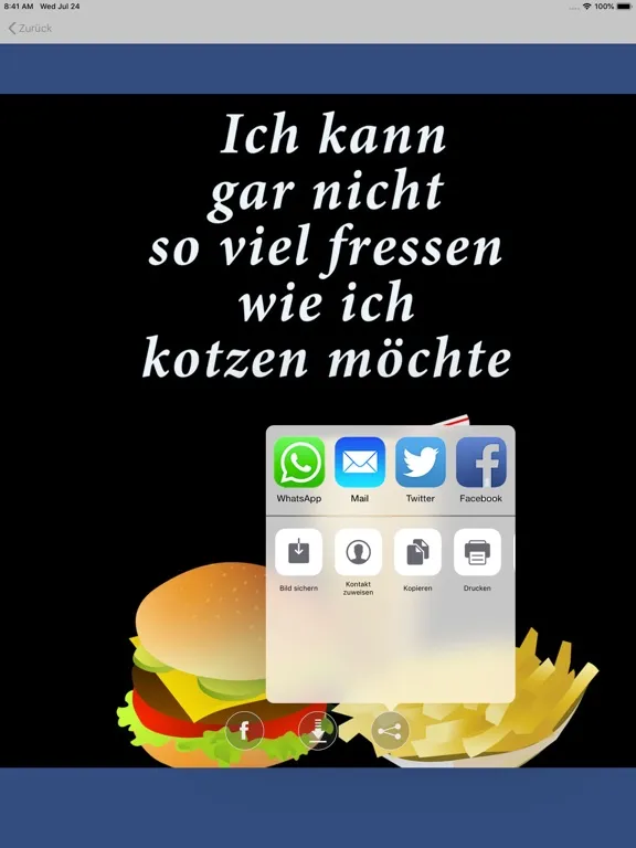 Tangkapan layar Coole Spruchbilder - Sprüche iPad 