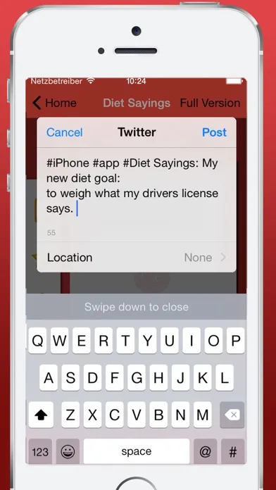 Diet Sayings & Funny Jokes - Feeling Good Instead Of Losing Weight スクリーンショット