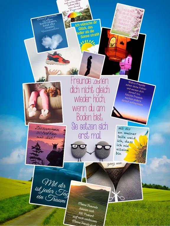 Freundschafts-Spruchbilder - Zitate Sprüche Bilder iPad  स्क्रीनशॉट