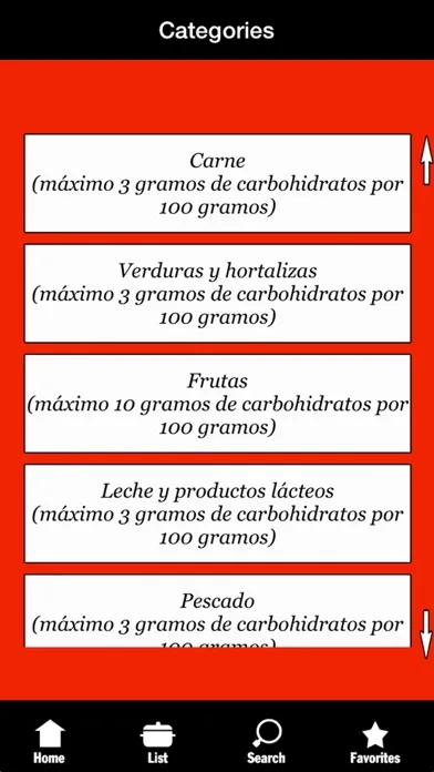 Скриншоты Dieta Low Carb - Lista: Alimentos con pocos carbohidratos
