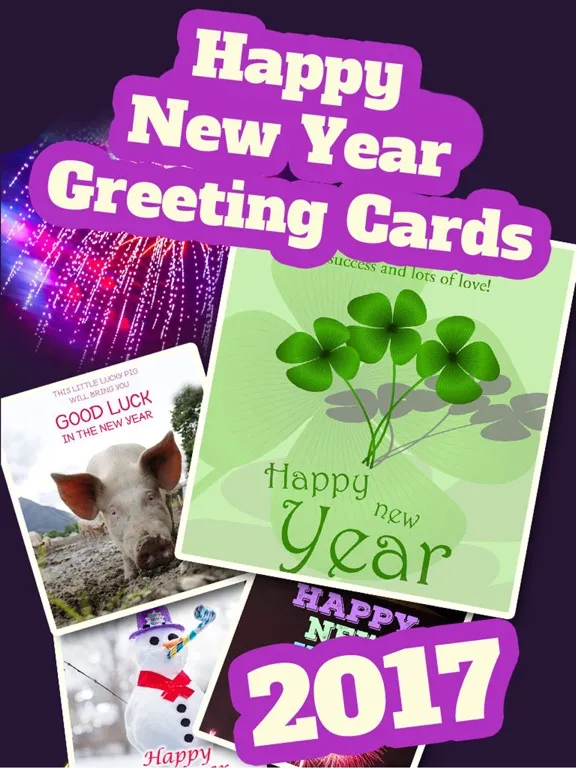 Happy New Year - Greeting Cards 2017 iPad  Screenshots