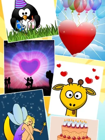 Birthday Greeting Cards - Text on Pictures: Happy Birthday Greetings iPad 应用截图