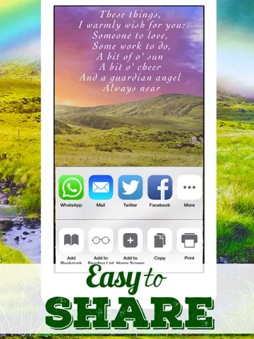 Irish Blessings and Greetings - Image Sayings, Wallpapers & Picture Quotes iPad  Screenshots