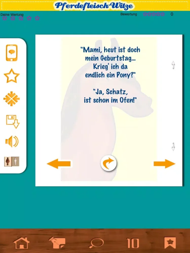 Pferdefleisch-Witze - Coole Sprüche & Witze über Lebensmittel-Skandale! iPad 應用截圖