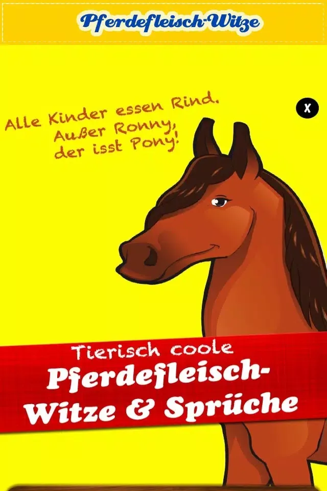Pferdefleisch-Witze - Coole Sprüche & Witze über Lebensmittel-Skandale!應用截圖