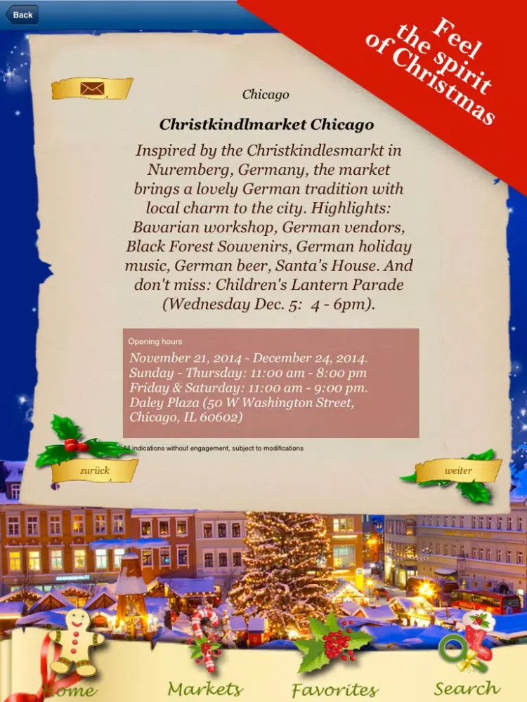 Capturas de tela do Christmas Markets 2014 Worldwide - Dates all over the World iPad 