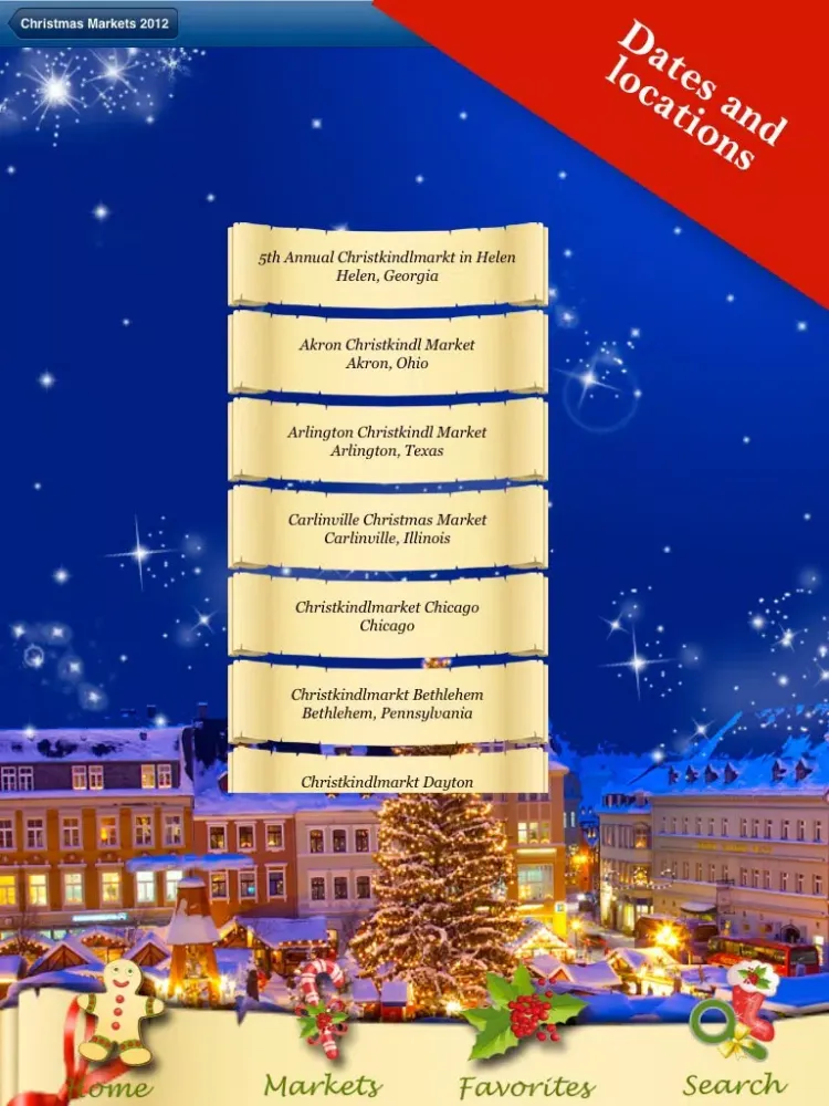 Capturas de tela do Christmas Markets 2014 Worldwide - Dates all over the World iPad 