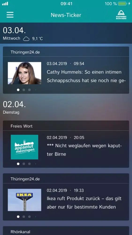 Screenshot di appsolut Meiningen
