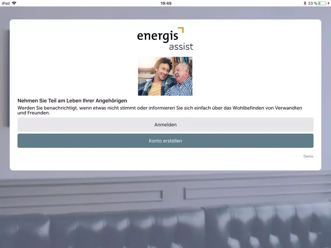 Screenshot di energis assist iPad 
