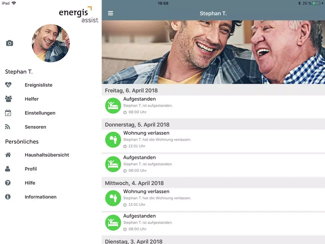 Screenshot di energis assist iPad 
