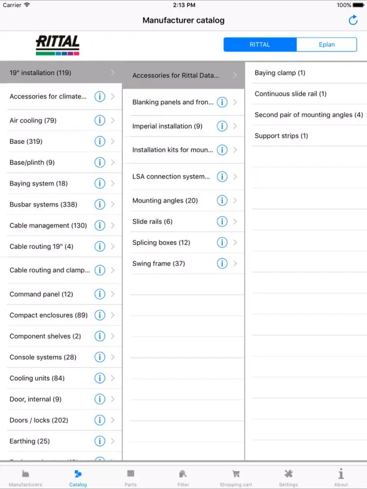 EPLAN Data Portal iPad  Ekran Görüntüleri
