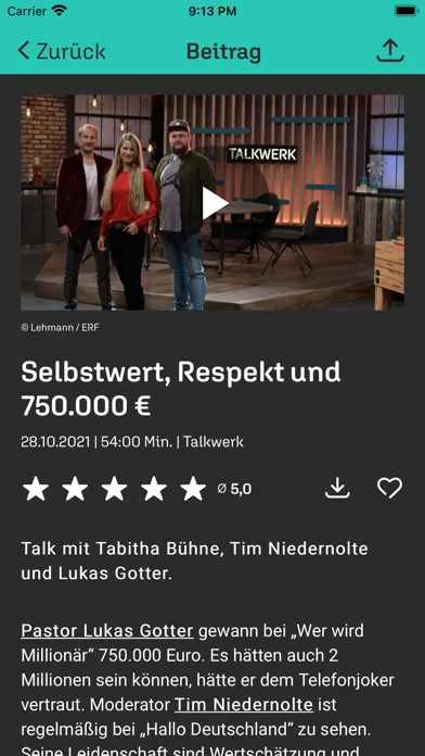 Tangkapan layar ERF Jess: Radio und TV