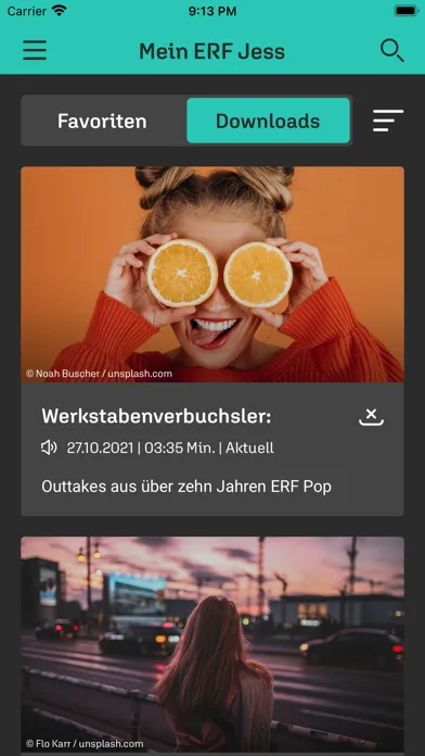 Tangkapan layar ERF Jess: Radio und TV