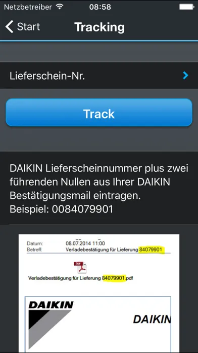 DAIKIN to go Screenshots