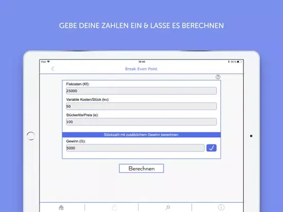 Скриншоты BWL Lösungsgenerator iPad 