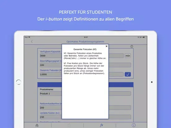 Скриншоты BWL Lösungsgenerator iPad 