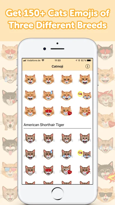 Captures d'écran de CatMoji - Cat Emoji Stickers