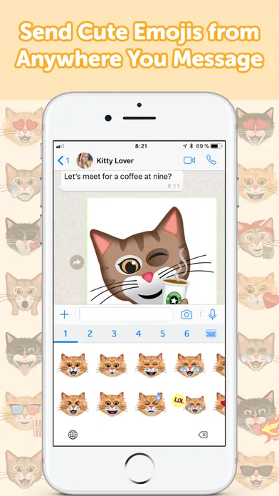 Captures d'écran de CatMoji - Cat Emoji Stickers