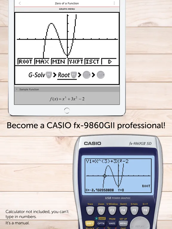Captures d'écran de CASIO Graph Calculator Manual iPad 