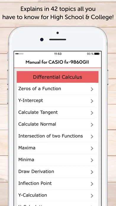 Captures d'écran de CASIO Graph Calculator Manual