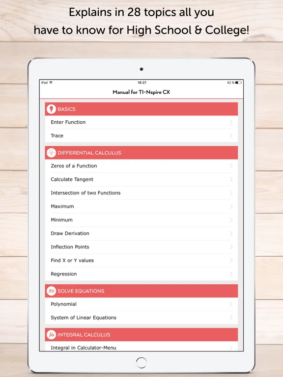 TI Nspire Calculator Manual iPad 应用截图