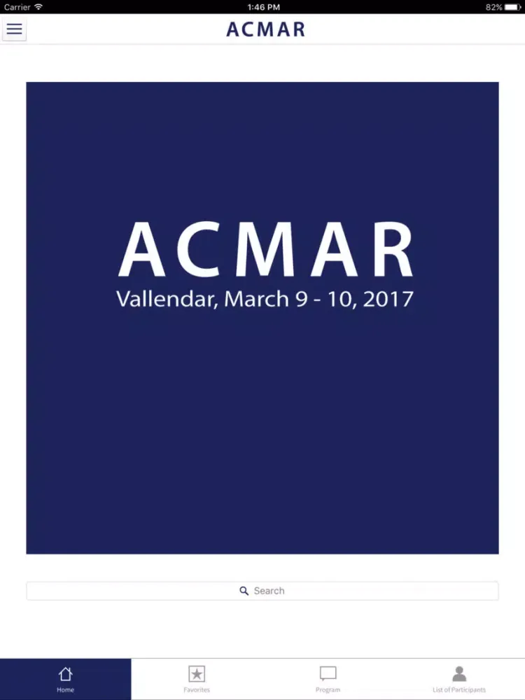Ảnh chụp màn hình của ACMAR 2017 iPad 