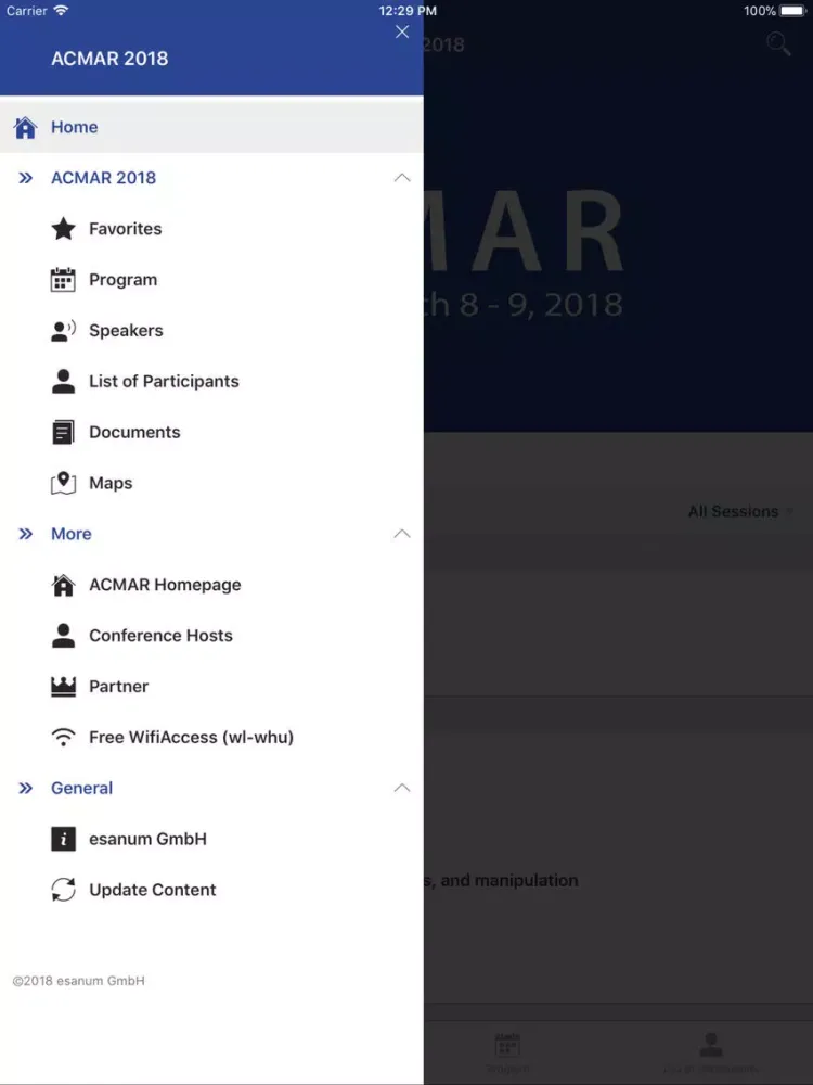 Captures d'écran de ACMAR 2018 iPad 