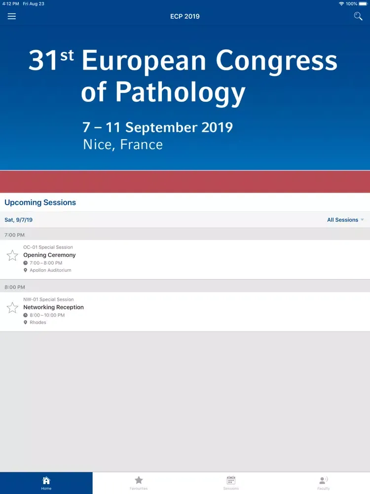 ECP 2019 iPad  Screenshots