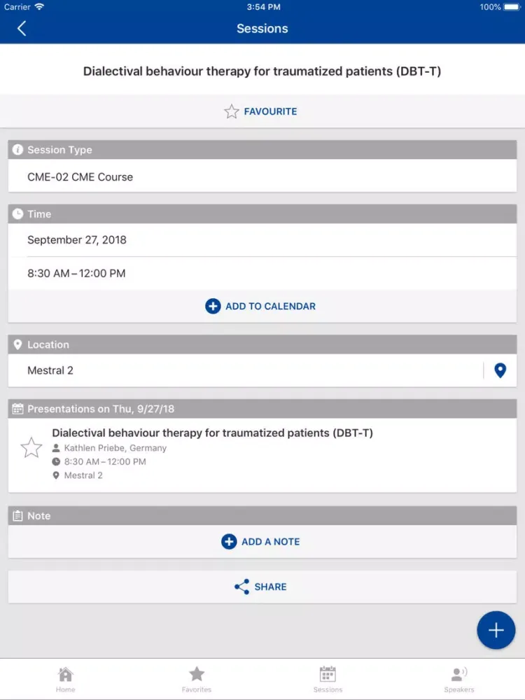 Capturas de tela do ESSPD 2018 iPad 