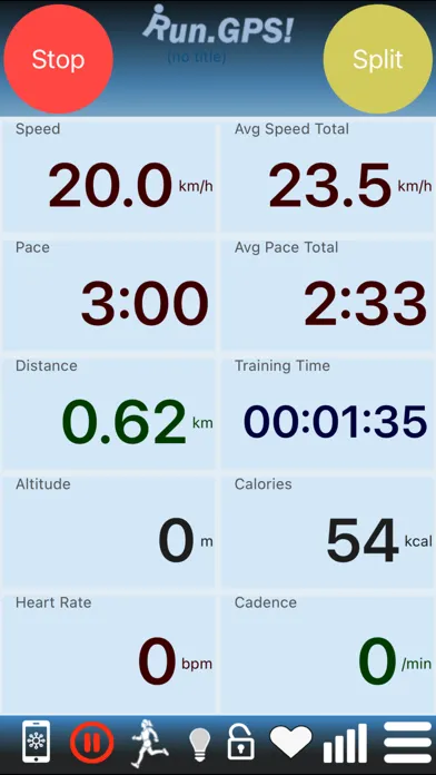 Tangkapan layar Run.GPS Trainer PRO