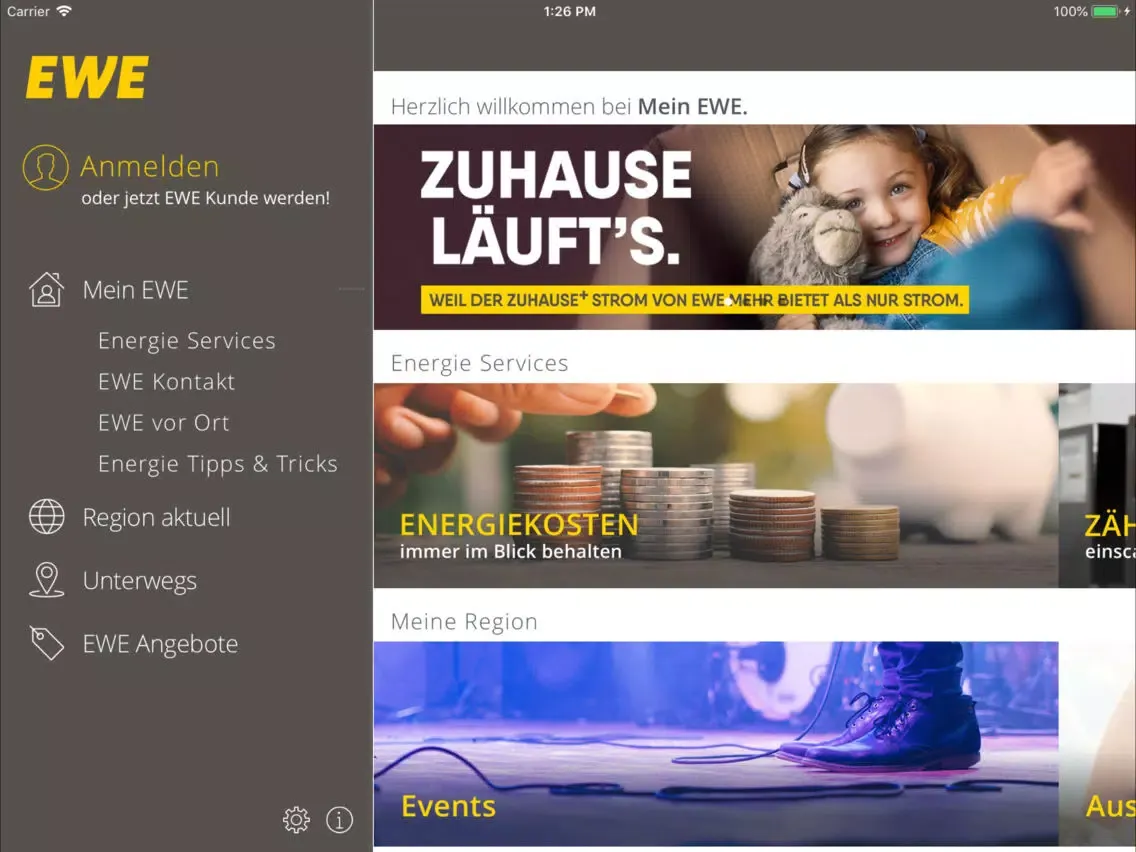 Mein EWE iPad  Screenshots