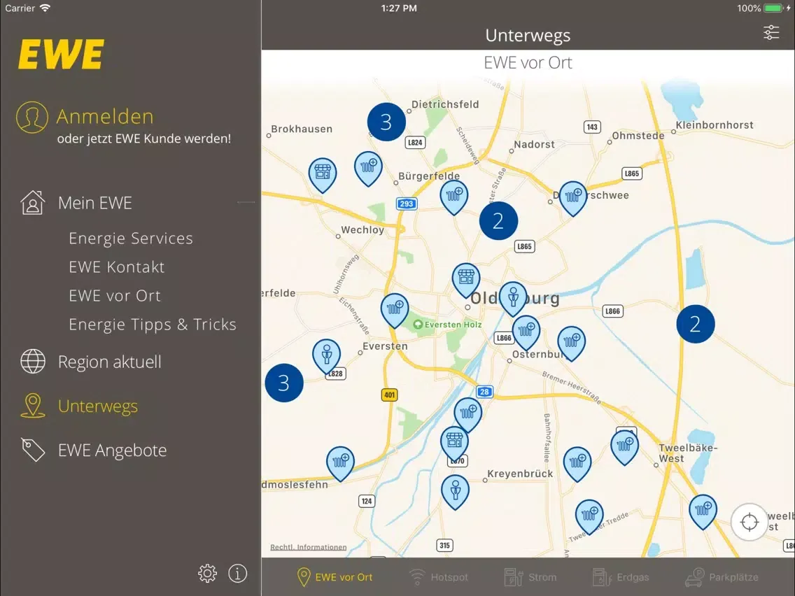 Mein EWE iPad  Screenshots