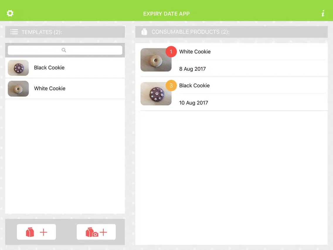 Zrzuty ekranu Expiry Date App iPad 