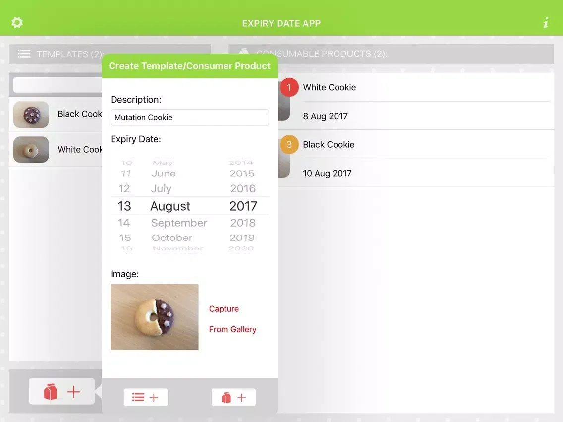 Zrzuty ekranu Expiry Date App iPad 