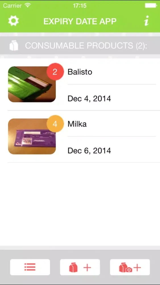 Zrzuty ekranu Expiry Date App