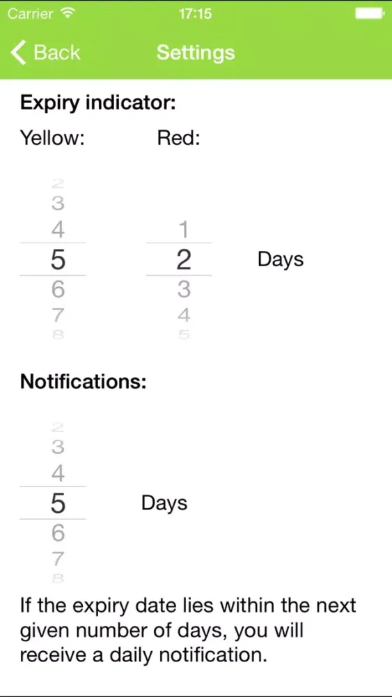 Zrzuty ekranu Expiry Date App