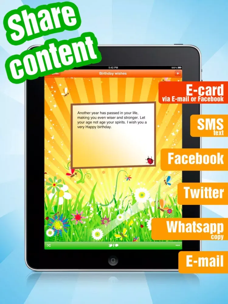 Zrzuty ekranu Congratulations Lite - Greetings, Quotes and Wishes for Every Occasion iPad 