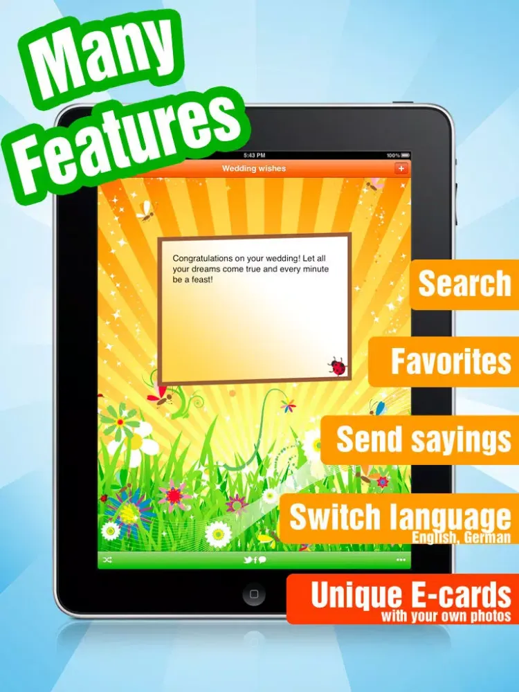 Zrzuty ekranu Congratulations Lite - Greetings, Quotes and Wishes for Every Occasion iPad 