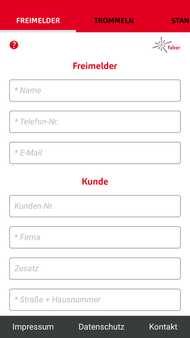 Zrzuty ekranu Trommelfreimeldung