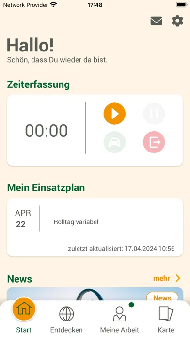 Mia – Globus Mitarbeiter App Screenshots