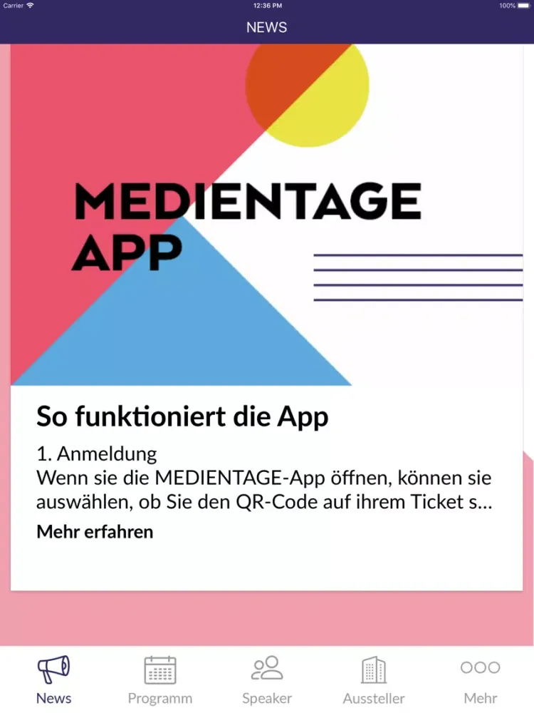 ภาพหน้าจอของ Medientage München iPad 
