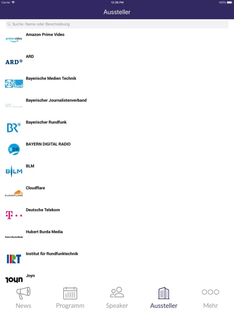 ภาพหน้าจอของ Medientage München iPad 