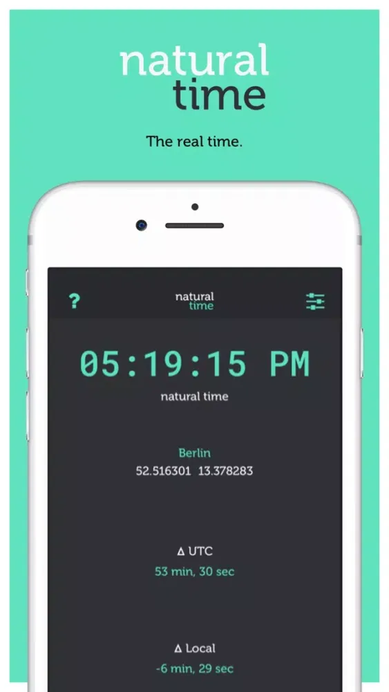 Tangkapan skrin Natural Time - The real time