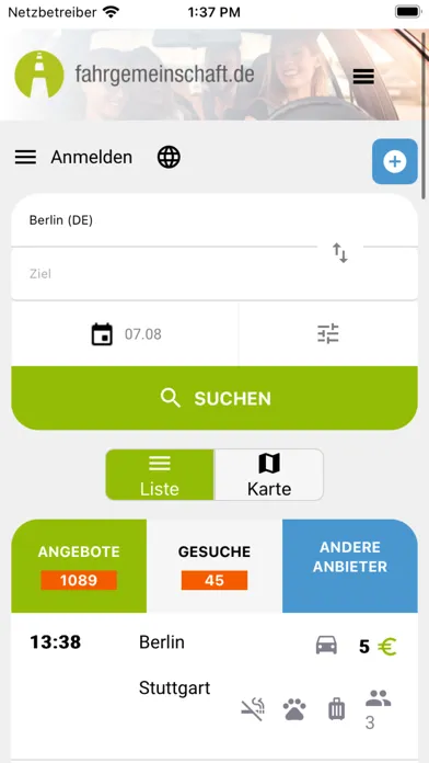 Fahrgemeinschaft应用截图