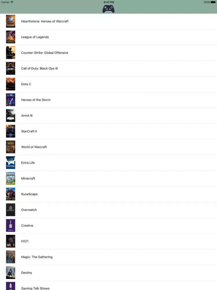 تصاویر AnyStream - The Gaming Stream for Twitch & Hitbox iPad 