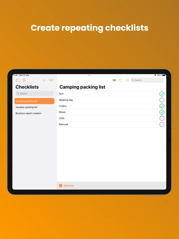 Checklists: Repeating To-Dos iPad  スクリーンショット
