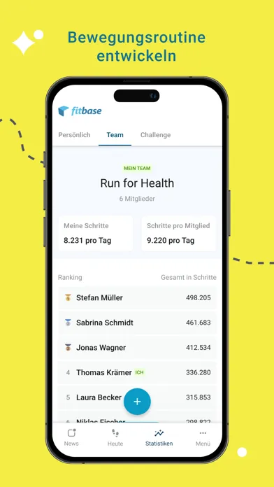 Fitbase Schrittwettbewerb 스크린샷