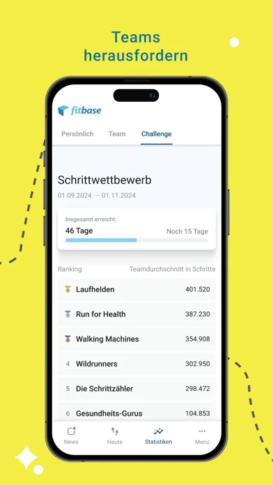 Fitbase Schrittwettbewerb 스크린샷