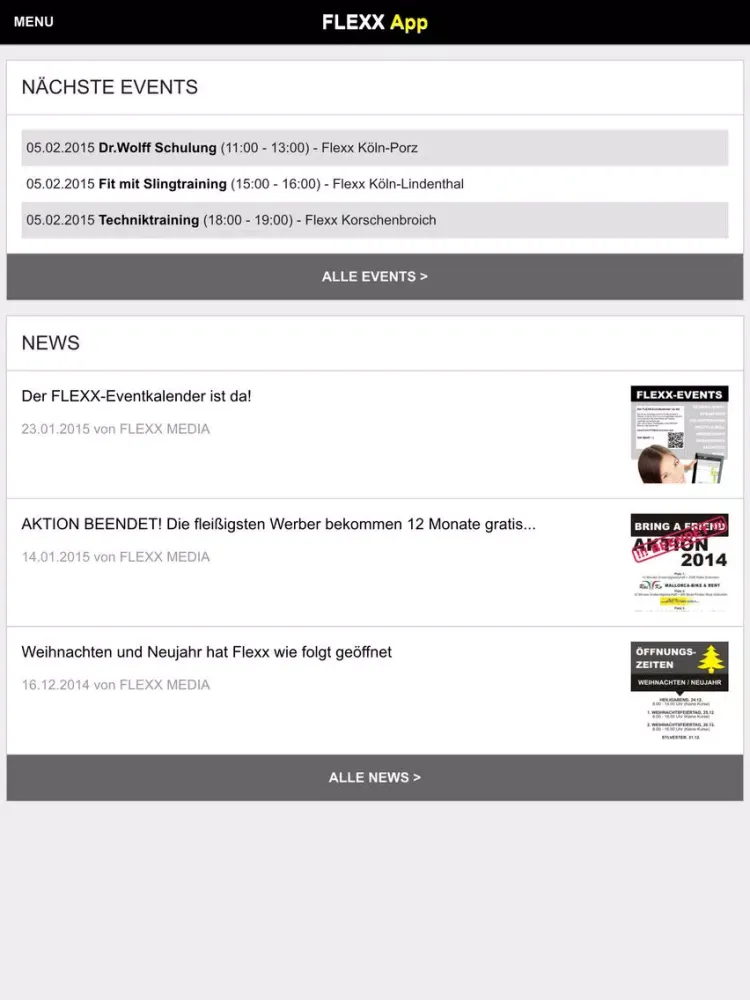 Flexx Fitness iPad 應用截圖