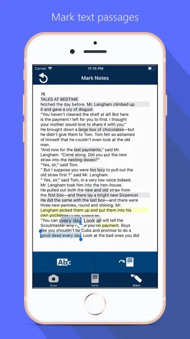 Scan Note Write Screenshots
